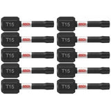 Bosch ITT151B 1" T15 Torx Impact Tough Insert Bits for Impact Drivers (10 Pack)
