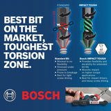 Bosch ITT20202 2" Impact Tough Torx T20 Power Bits (2 Pack) - 3