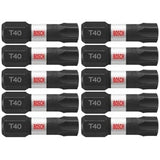 Bosch ITT401B 1" T40 Torx Impact Tough Insert Bits (10 Pack)