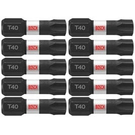 Bosch ITT401B 1" T40 Torx Impact Tough Insert Bits (10 Pack)