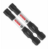 Bosch ITT40202 2" Torx T40 Impact Tough Power Bits (2 Pack)