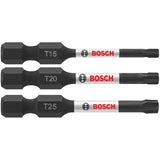 Bosch ITTV203 2" Impact Tough Torx Screwdriving Bit Set (3 Pack)