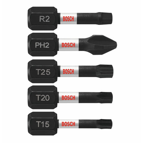 Bosch ITV105 1" Impact Tough Screwdriving Bit Set (5 Pack)