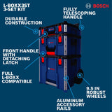 Bosch LBOXX3ST L-BOXX Contractor 3-Stack Rolling Tool Storage System with 9.5" Wheels - 2