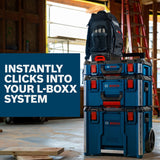 Bosch LBOXX3ST L-BOXX Contractor 3-Stack Rolling Tool Storage System with 9.5" Wheels - 6