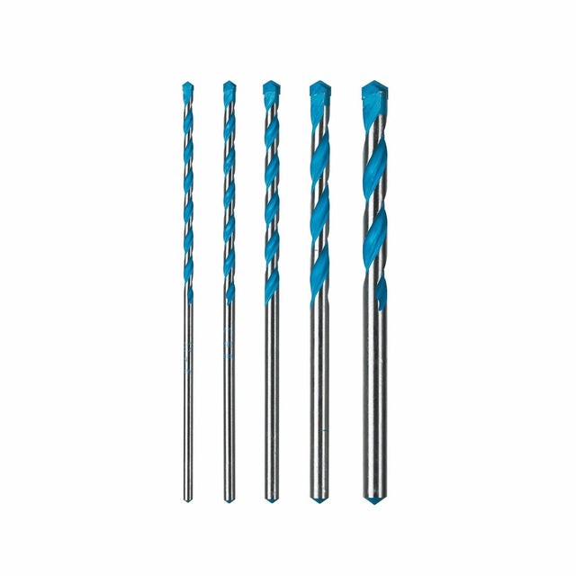 Bosch MC500 MultiConstruction Carbide Tipped Percussion Drill Bit Set for Standard Chuck (5 Pack)