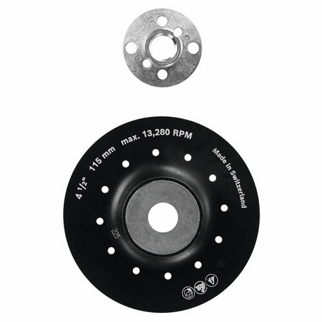 Bosch MGS0450 4-1/2" Angle Grinder Backing Pad with Lock Nut for Fiber Discs