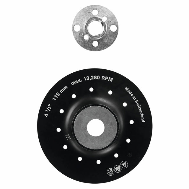 Bosch MGS0450 4-1/2" Angle Grinder Backing Pad with Lock Nut for Fiber Discs