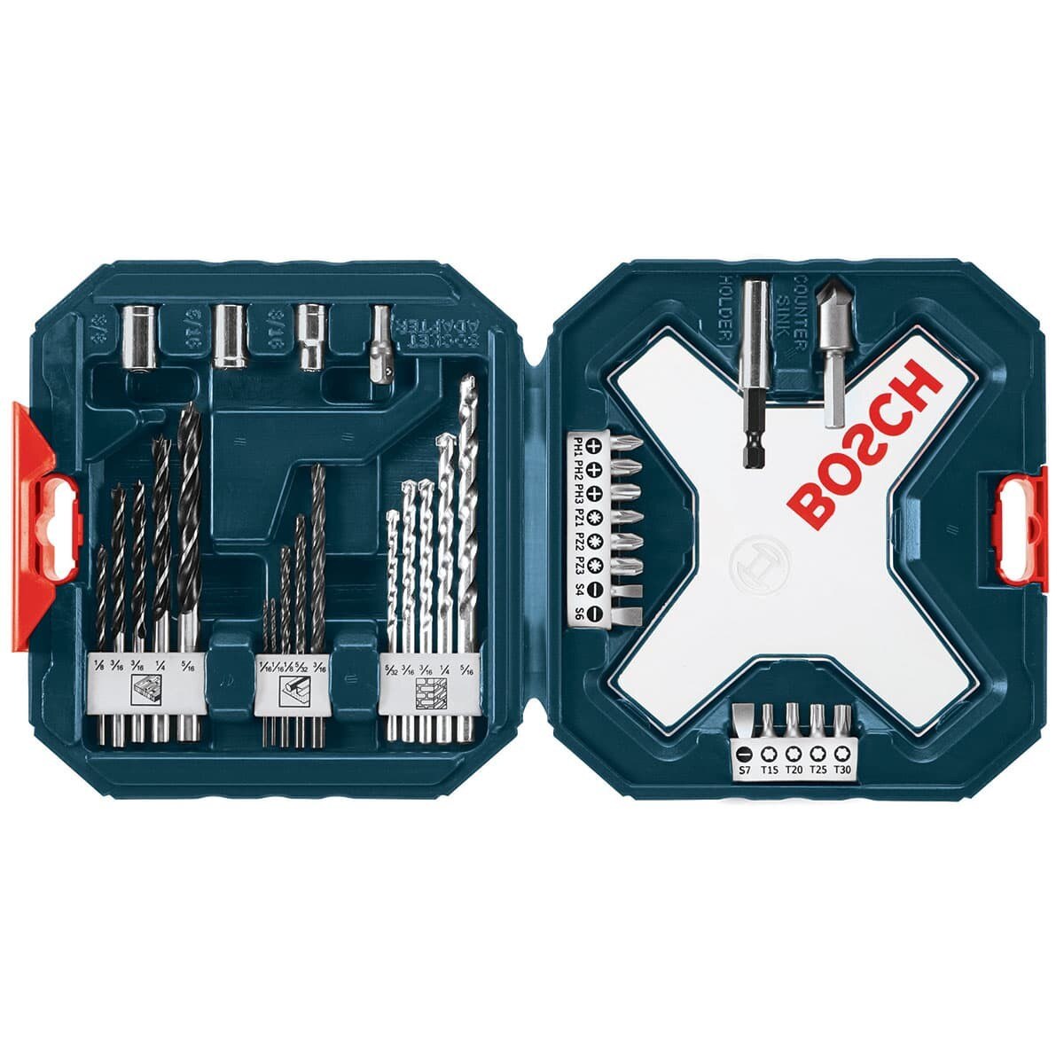 Bosch MS4034 Drilling and Driving Mixed Bit Set with Case for Wood Metal and Masonry (34 Pack) - 3