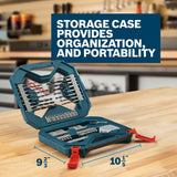 Bosch MS4065 Drilling and Driving Mixed Bit Set with Hard Case and Measuring Tape (65 Pack) - 6