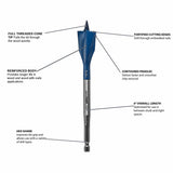 Bosch NS1011 7/8" x 6" Nail Strike Spade Bit for Nail Embedded Wood - 2