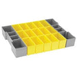 Bosch ORG1A-YELLOW 16.5" x 12.5" Organizer Insert Set for L-Boxx System (17 Pack)