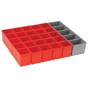 Bosch ORG72-RED 72 mm Deep Organizer Insert Set for L-Boxx System (26 Piece)