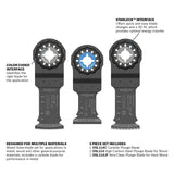 Bosch OSL003VP 1.25" Starlock Oscillating Blade Set for Metal and Wood (3 Pack) - 2