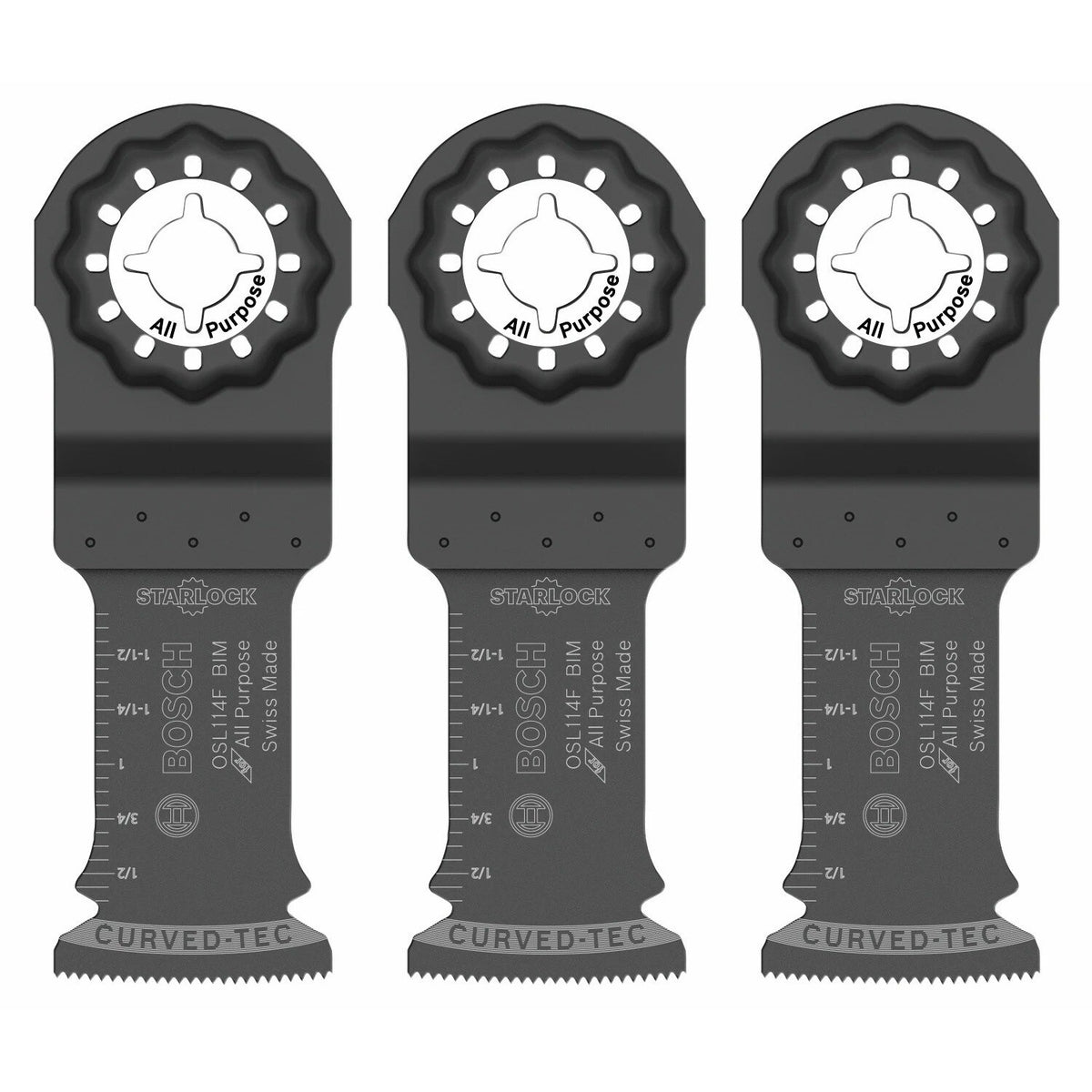 Bosch OSL114F-3 1-1/4" Starlock Oscillating Multi Tool Bi-Metal Xtra-Clean Plunge Cut Blade (3 Pack)