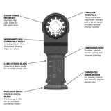 Bosch OSL114F-3 1-1/4" Starlock Oscillating Multi Tool Bi-Metal Xtra-Clean Plunge Cut Blade (3 Pack) - 2