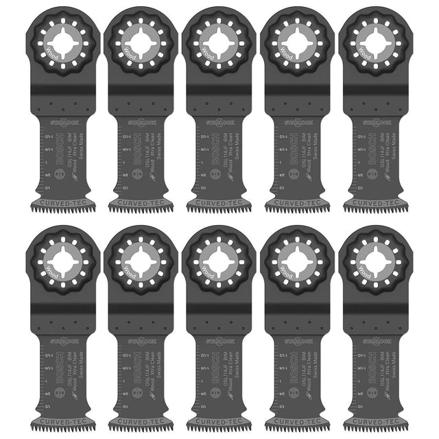 Bosch OSL114JF-10 1-1/4" Starlock Bi-Metal Extra-Clean Plunge Cut Blade, 10-Pk