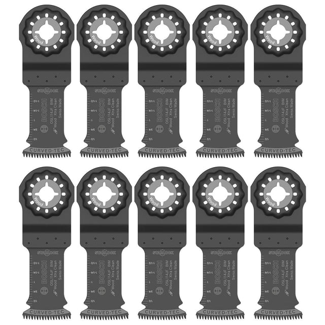 Bosch OSL114JF-10 1-1/4" Starlock Bi-Metal Extra-Clean Plunge Cut Blade, 10-Pk