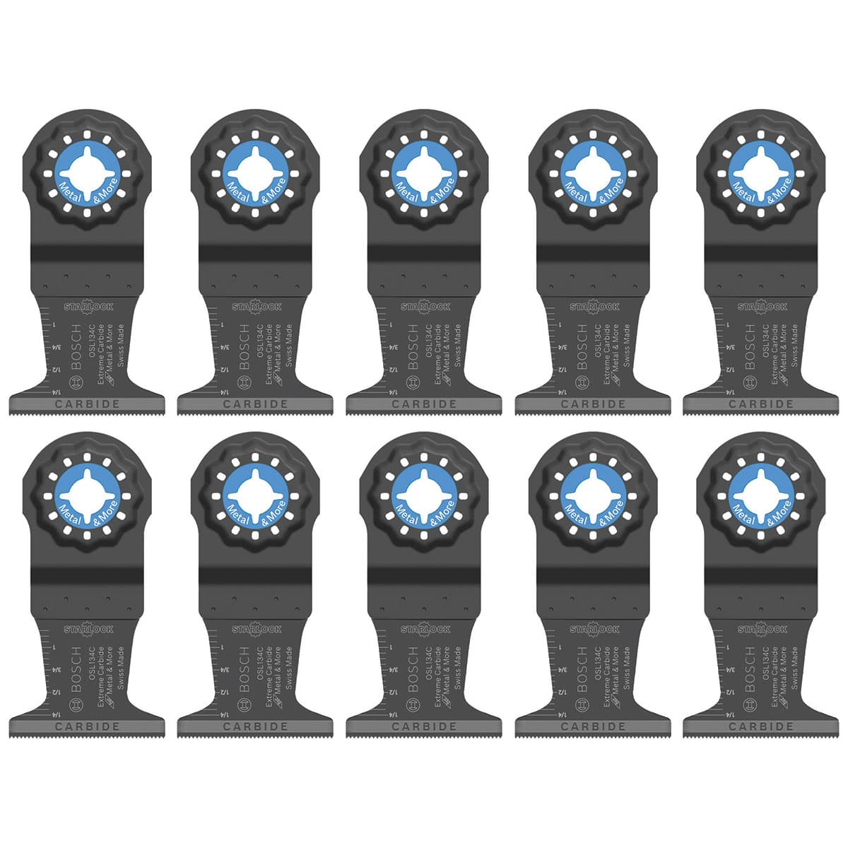 Bosch OSL134C-10 1-3/4 In. Starlock Carbide Plunge Cut Blade 10 pk.