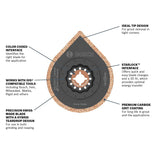 Bosch OSL234HG 2-3/4" Starlock Carbide Grit Hybrid Grout Blade for Oscillating Multi Tools - 2