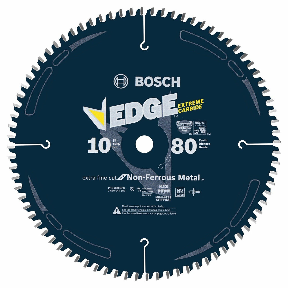 Bosch PRO1080NFB 10" 80 Tooth Edge Circular Saw Blade for Non Ferrous Metal