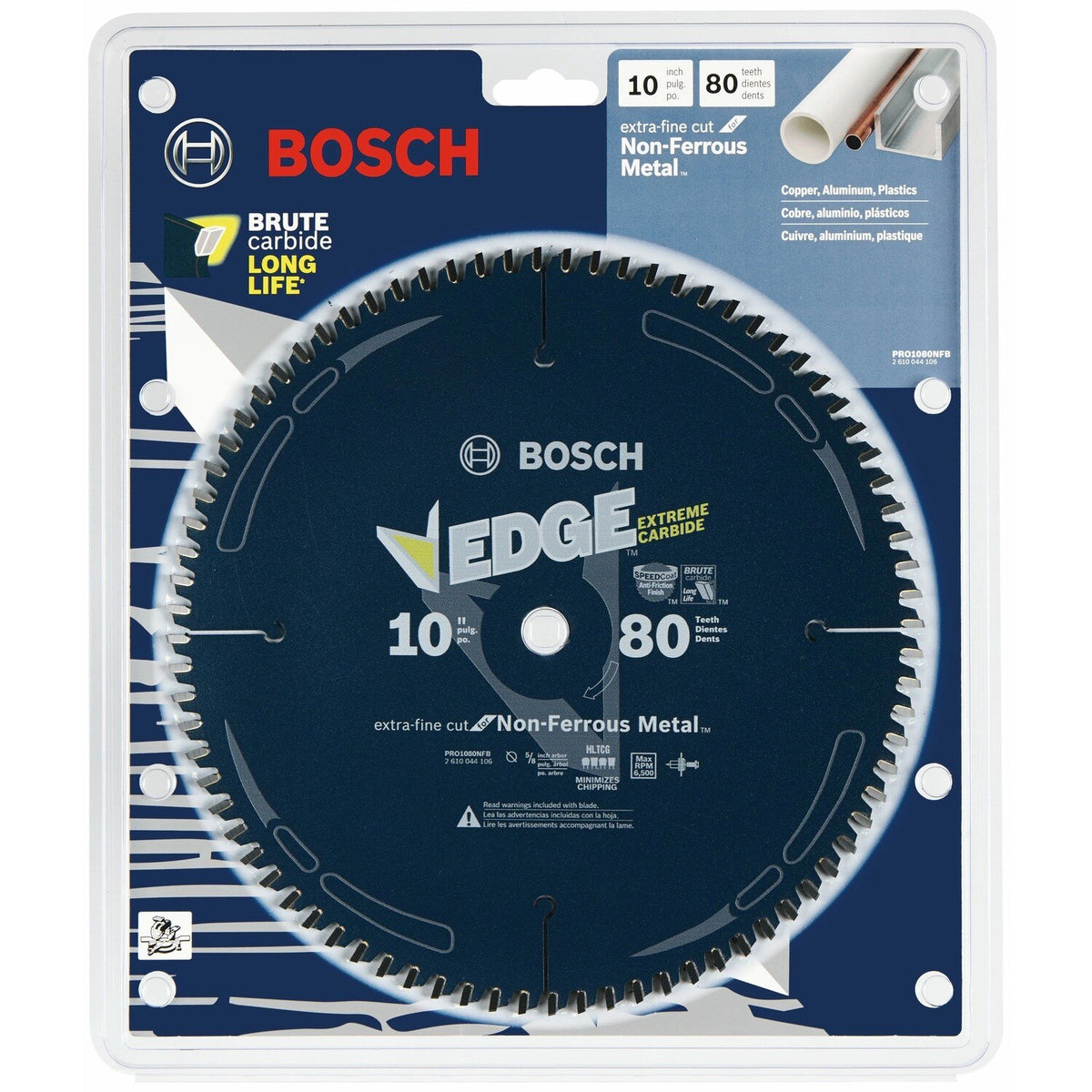Bosch PRO1080NFB 10" 80 Tooth Edge Circular Saw Blade for Non Ferrous Metal - 2