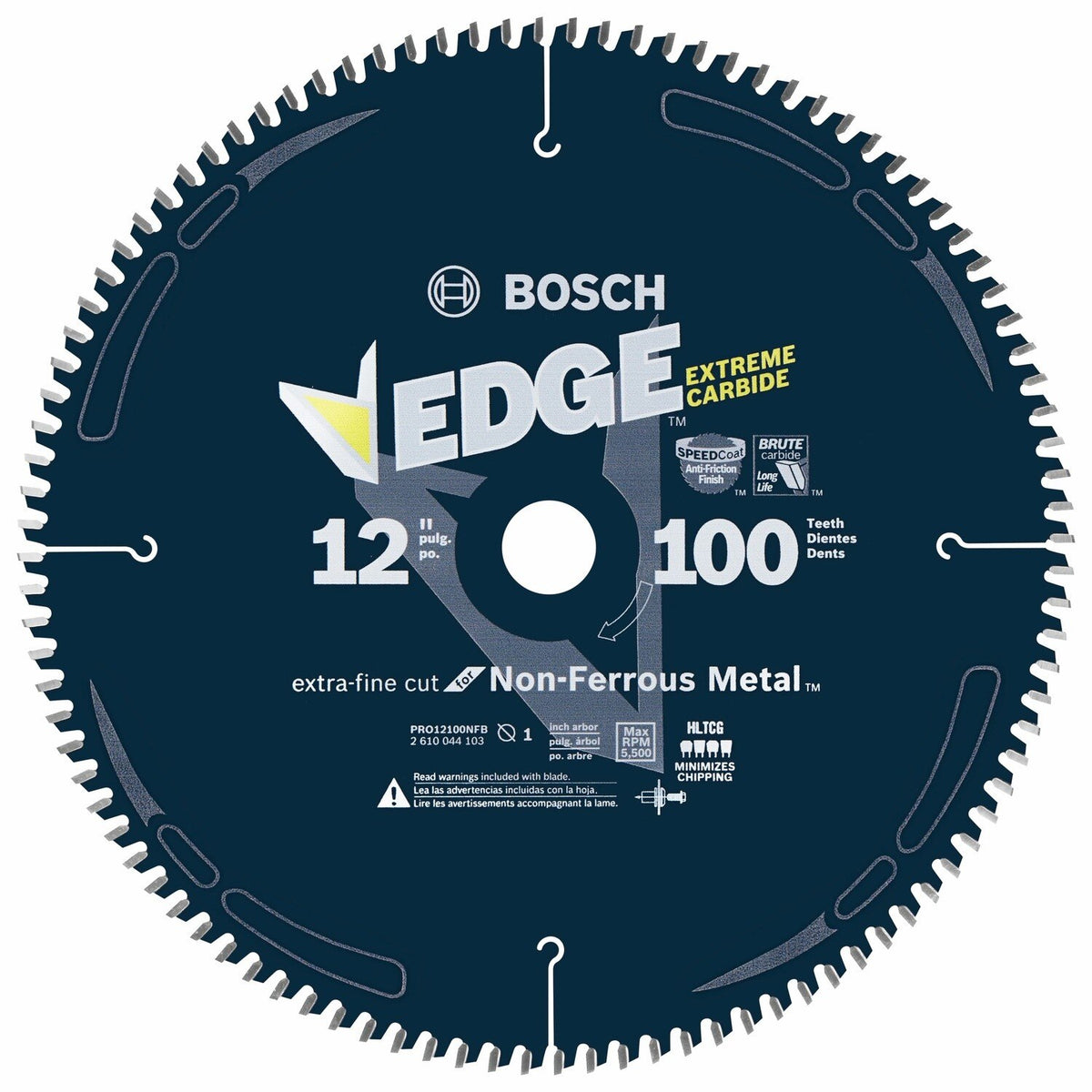 Bosch PRO12100NFB 12" 100 Tooth Non Ferrous Metal Cutting Circular Saw Blade