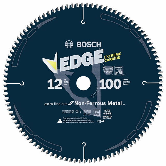 Bosch PRO12100NFB 12" 100 Tooth Non Ferrous Metal Cutting Circular Saw Blade