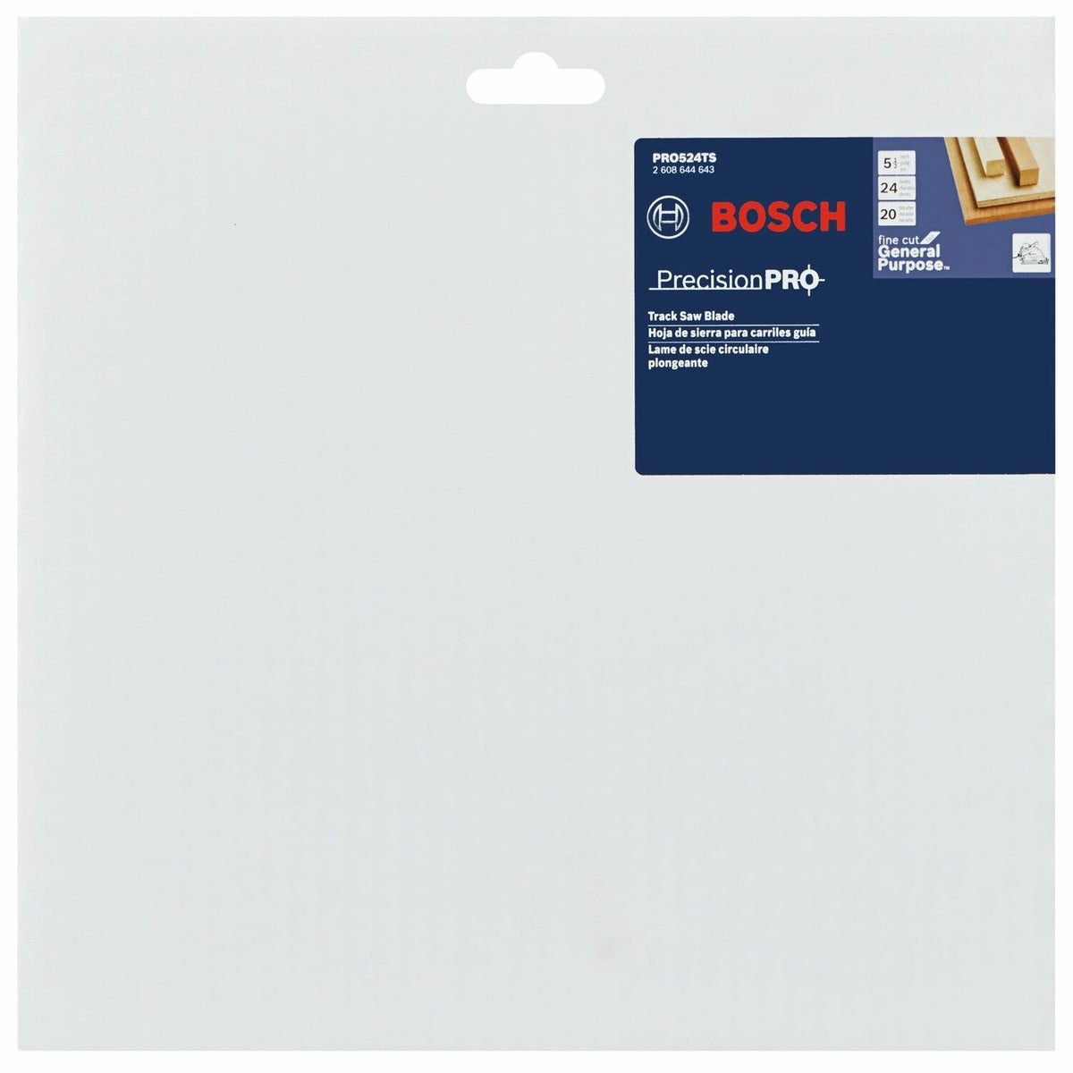 Bosch PRO524TS 5-1/2" 24-Tooth Precision Pro Series Track Saw Blade for Wood and Plywood - 2
