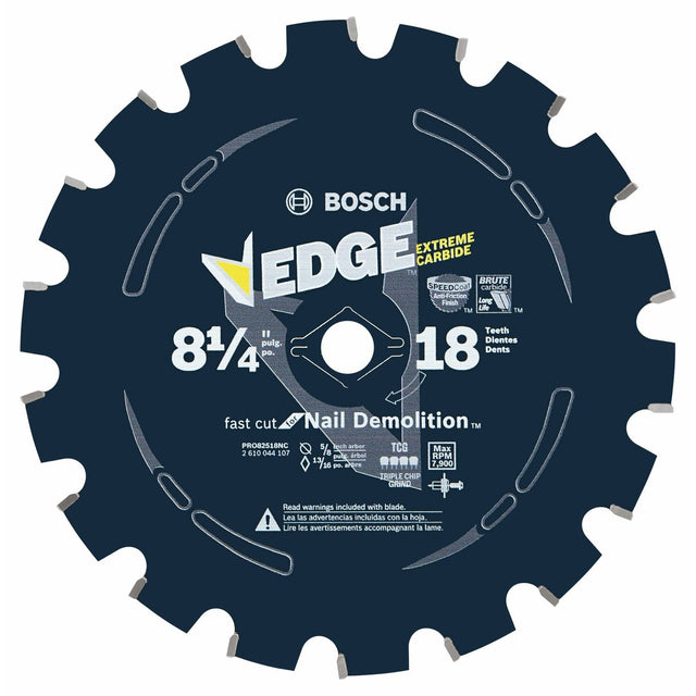 Bosch PRO82518NC 8-1/4" 18 Tooth Edge Circular Saw Blade for Nail Demolition