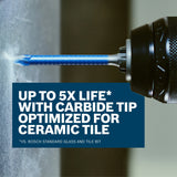 Bosch PTBX05 3/16" to 5/16" Carbide Tipped Porcelain Tile Drill Bit Set with Hex Shank (5 Pack - 4