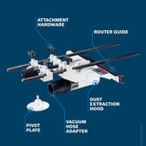 Bosch RA1054 3.5" x 15.5" Deluxe Router Guide with Fine Adjustment and Circle Cutting - 2