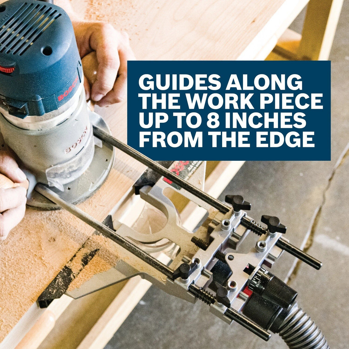 Bosch RA1054 3.5" x 15.5" Deluxe Router Guide with Fine Adjustment and Circle Cutting - 3