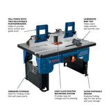 Bosch RA1141 Portable Benchtop Router Table with Folding Legs 16.5" x 26" - 2