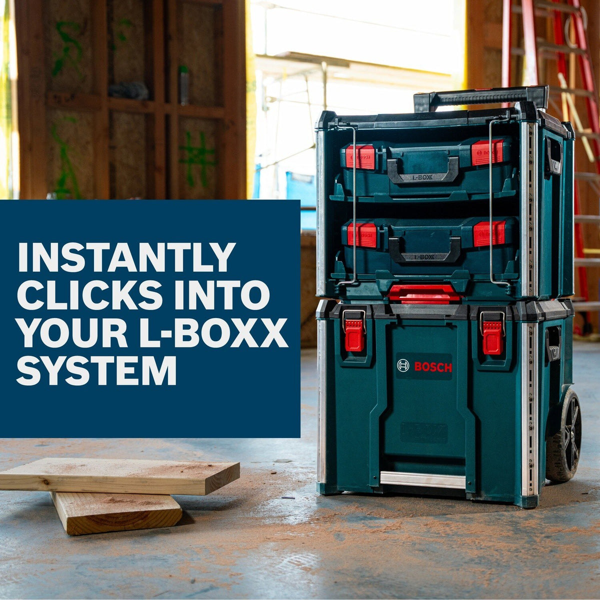 Bosch RACK-2 L-BOXX Contractor Rack Modular Storage System for Two L-BOXX Toolboxes - 5