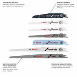 Bosch RAP7PK All Purpose Reciprocating Saw Blade Set for Wood Metal and Demolition (7 Pack) - 2