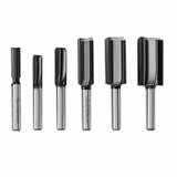 Bosch RBS006SBS Carbide-Tipped Groove Cutter Router Bit Set with 1/4" Shank (6 Pack)