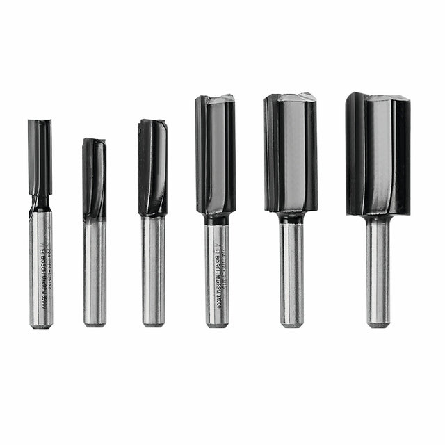 Bosch RBS006SBS Carbide-Tipped Groove Cutter Router Bit Set with 1/4" Shank (6 Pack)