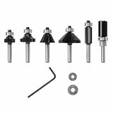 Bosch RBS006TES Carbide-Tipped Trim and Edging Router Bit Set for Woodworking (6 Pack) - 2
