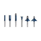Bosch RBS006 Multi Purpose Carbide Tipped Router Bit Set with 1/4" Shank (6 Pack) - 2