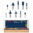 Bosch RBS010 All Purpose Carbide Tipped Router Bit Set with Storage Case (10 Pack)