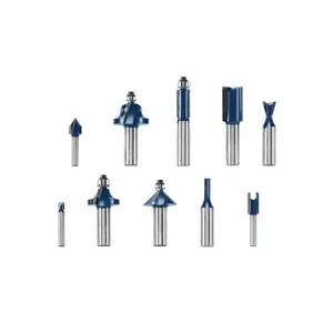 Bosch RBS010 All Purpose Carbide Tipped Router Bit Set with Storage Case (10 Pack) - 2