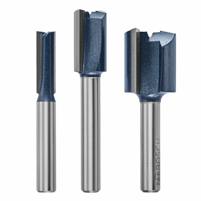 Bosch RBS023XW Carbide-Tipped Plywood Mortis"g Router Bit Set with 1/4" Shank (3 Pack)