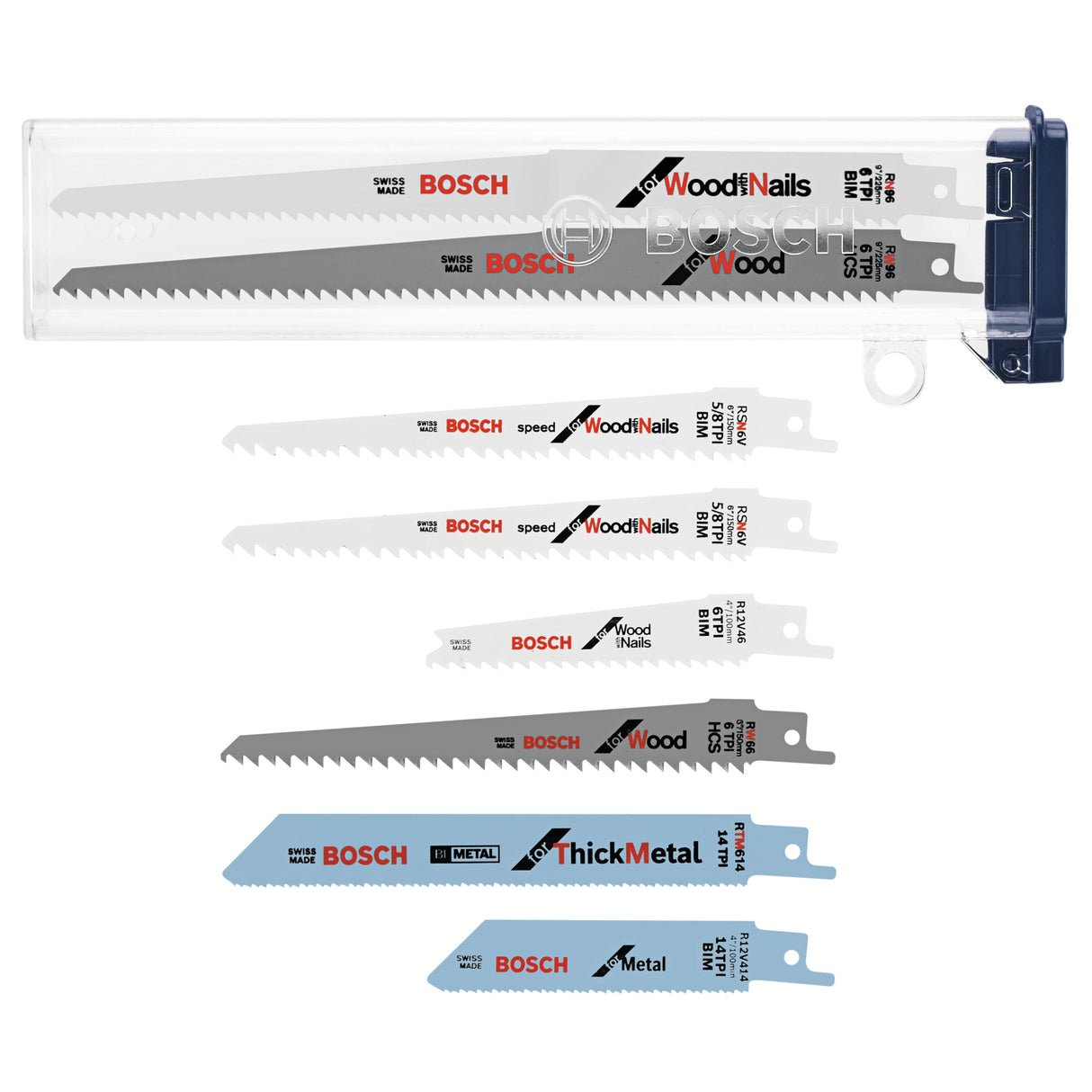 Bosch RSAP8PK 8 pc. All-Purpose Reciprocating Saw Blade Set