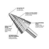Bosch SDC30 High Speed Steel Turbo Step Drill Bit Set for Metal Drilling (3 Pack) - 2