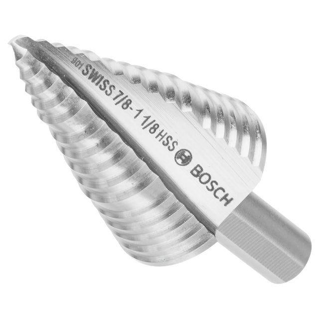 Bosch SDC4 1/4" to 7/8" High-Speed Steel Turbo Step Drill Bit for Metal