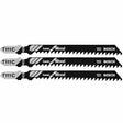 Bosch T111C3 4" 8 TPI Basic for Wood T-Shank Jig Saw Blades (3 Pack)