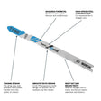 Bosch T118B3 3-5/8" 11-14 TPI High Speed Steel Basic for Metal T-Shank Jig Saw Blades (3 Pack)