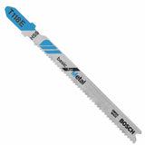 Bosch T118EF100 3-5/8" 14-18 TPI Flexible for Metal T-Shank Jig Saw Blades (100 Pack)