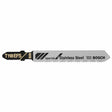 Bosch T118EFS 3-1/4" 18 TPI Bi-Metal T-Shank Jig Saw Blades for Stainless Steel (5 Pack)